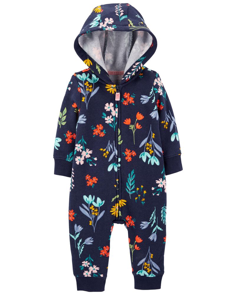 Carters Baby Girl's Jumpsuit  Lined Hood "CUTE" NB New 6M 9M or 12M 3M 